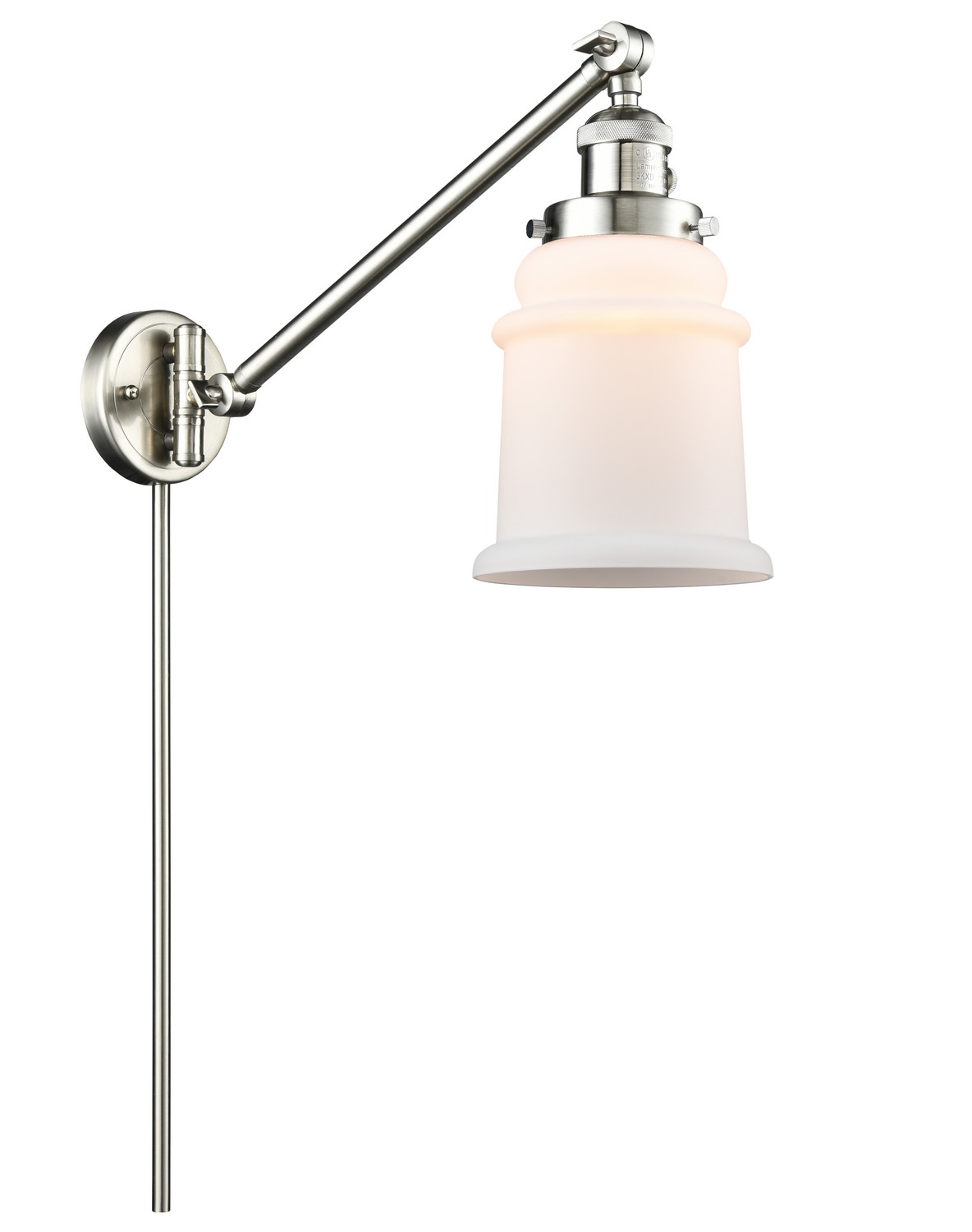 LED Swing Arm by Innovations - Franklin Restoration Collection, Brushed Satin Nickel Finish - 237-SN-G181-LED