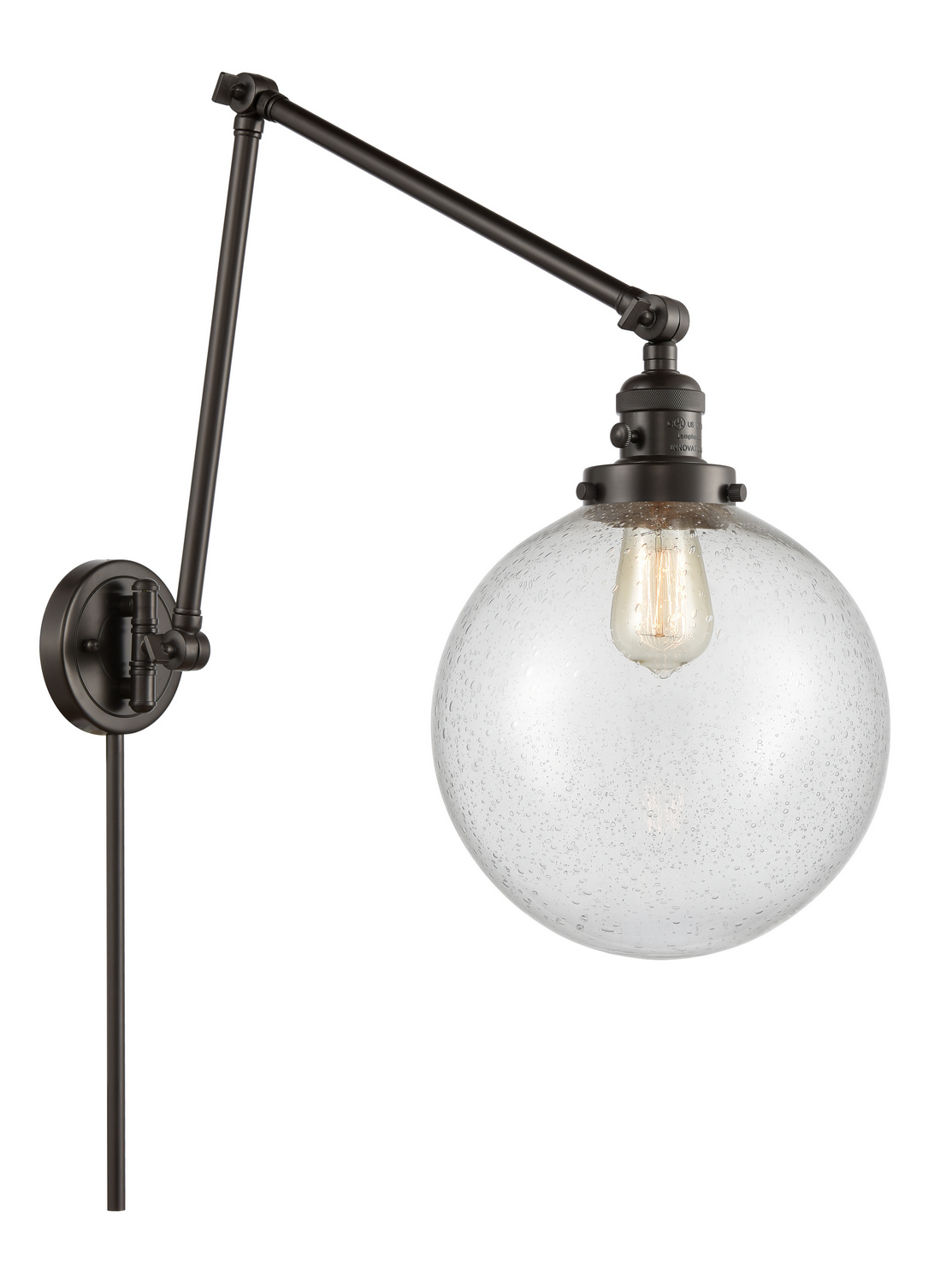One Light Swing Arm by Innovations - Franklin Restoration Collection, Oil Rubbed Bronze Finish - 238-OB-G204-10