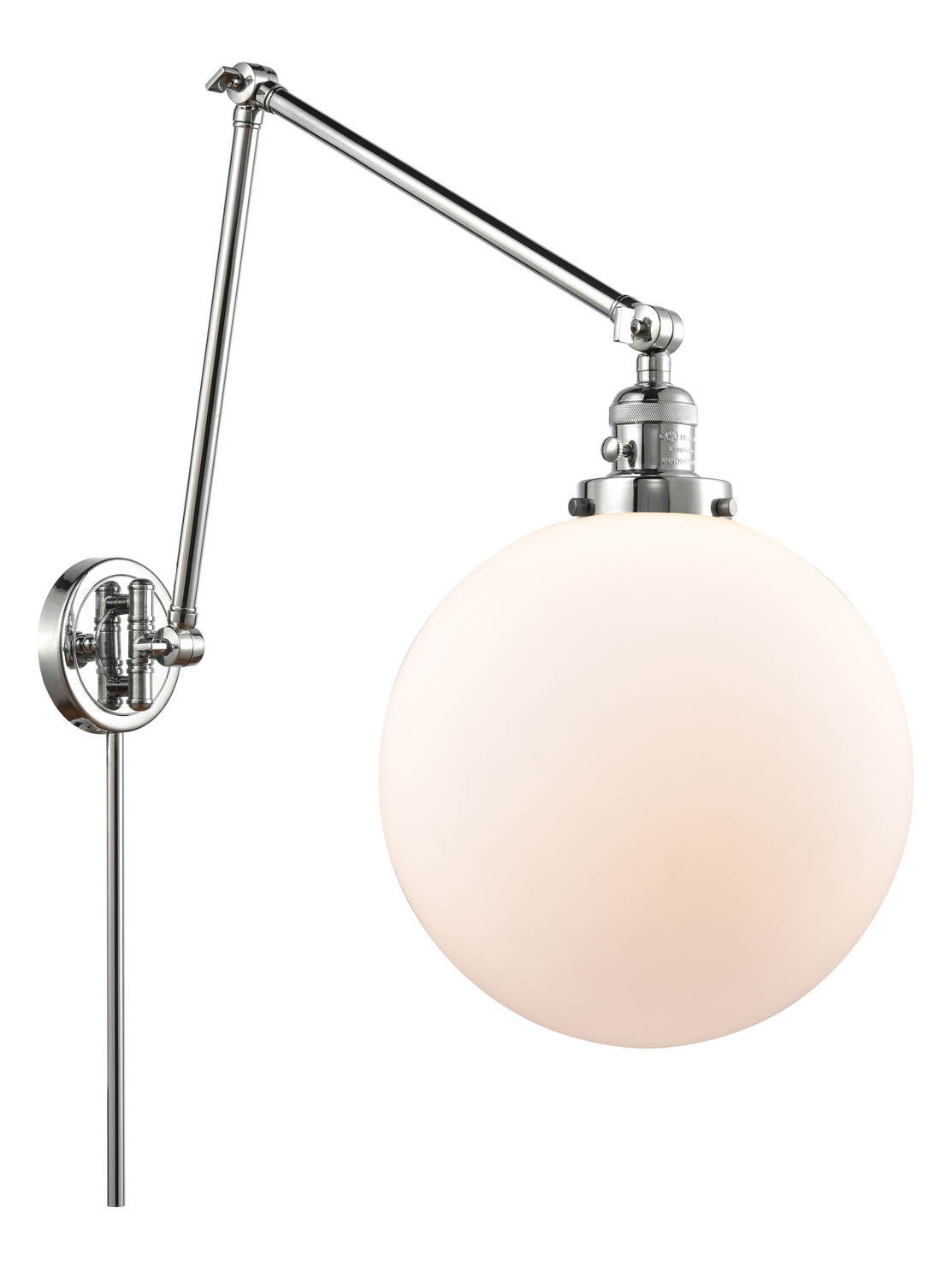 One Light Swing Arm by Innovations - Franklin Restoration Collection, Polished Chrome Finish - 238-PC-G201-12