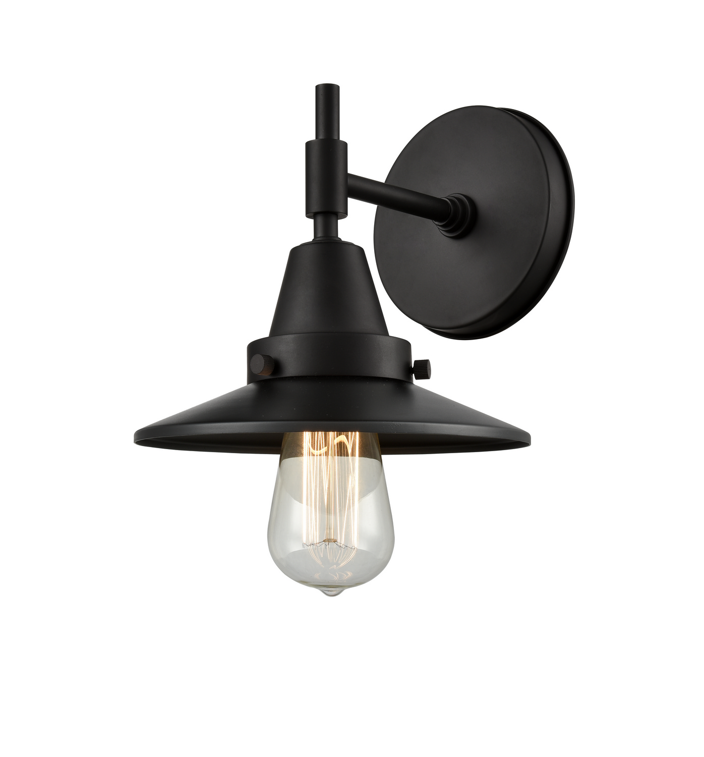 LED Wall Sconce by Innovations - Caden Collection, Matte Black Finish - 447-1W-BK-M6-BK-LED