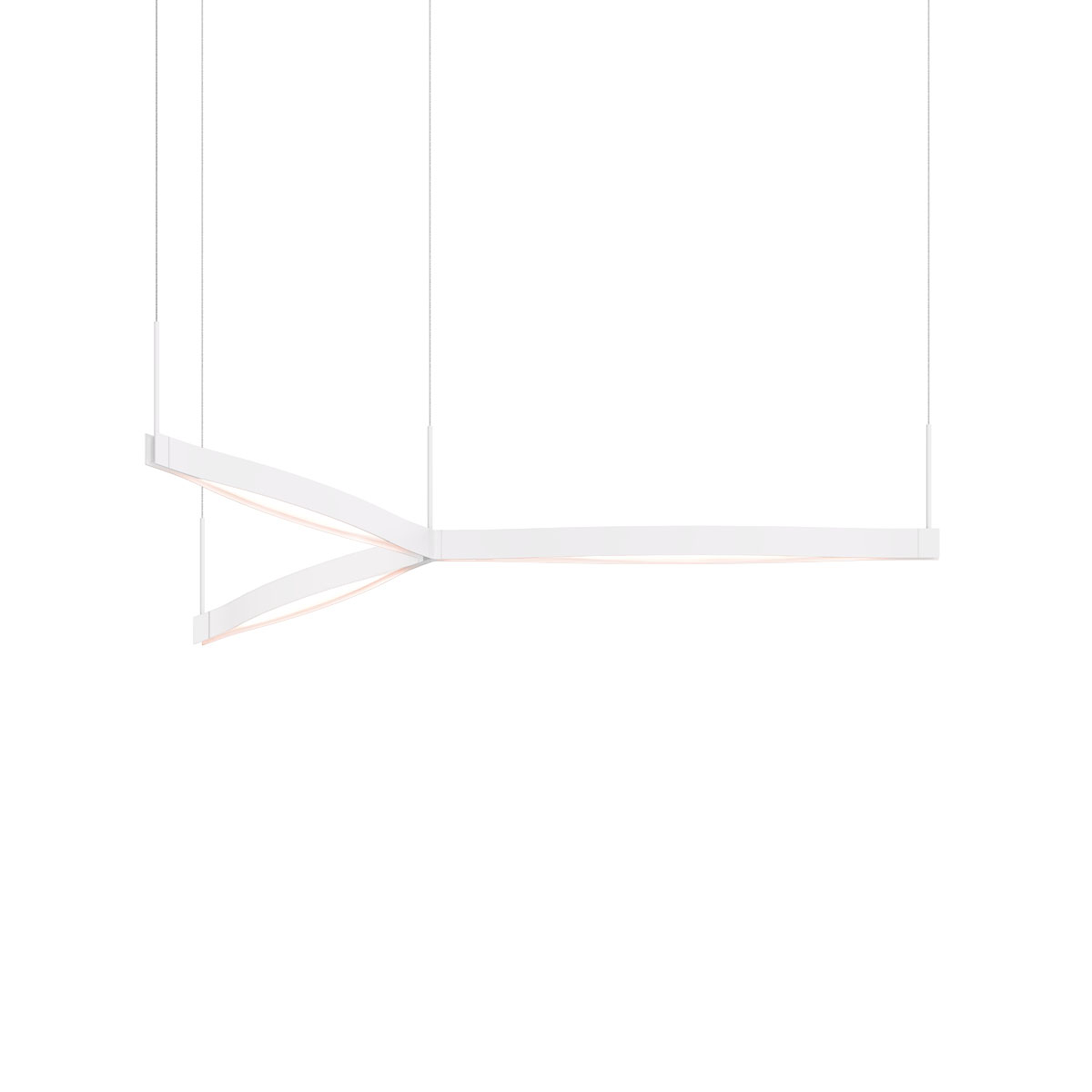 Satin White LED Pendant from the Ola Collection