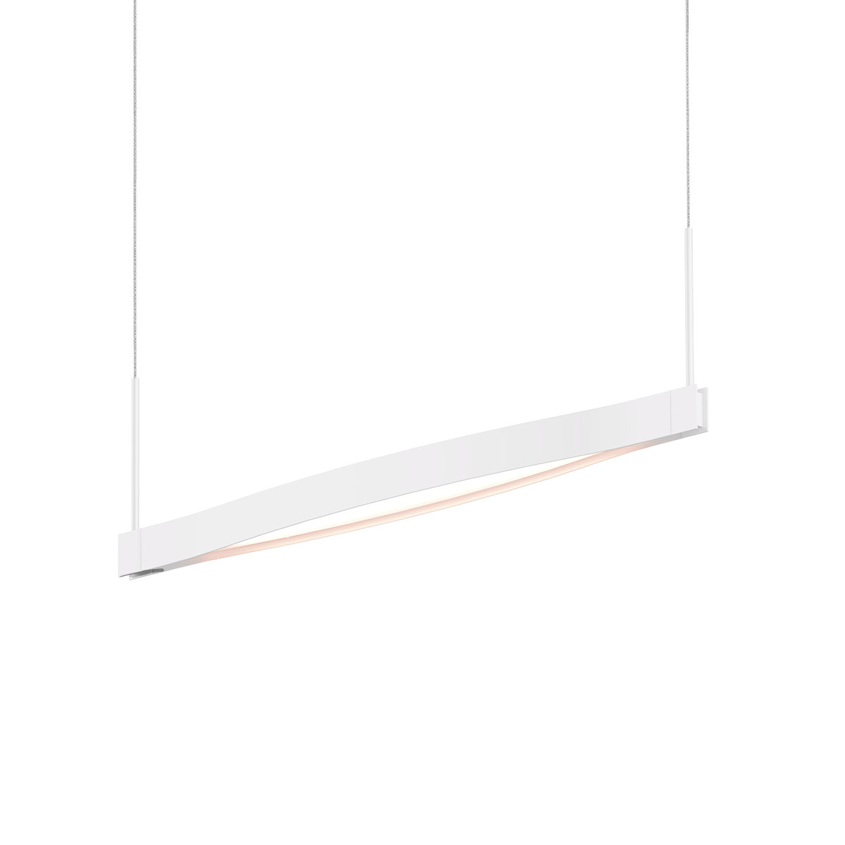 Satin White LED Pendant from the Ola Collection