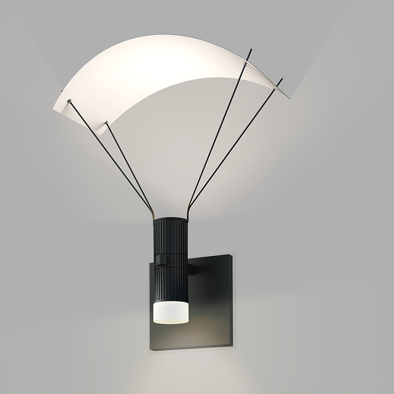 Sonneman Suspenders One Light Wall Sconce in Satin Black - SLS0212