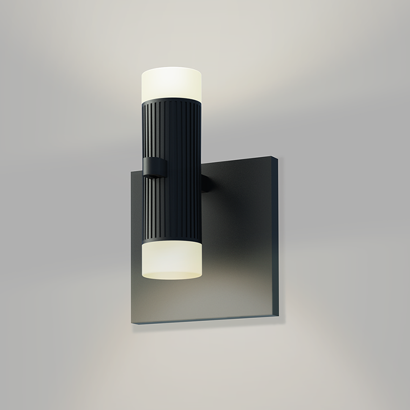 Sonneman Suspenders One Light Wall Sconce in Satin Black - SLS0217
