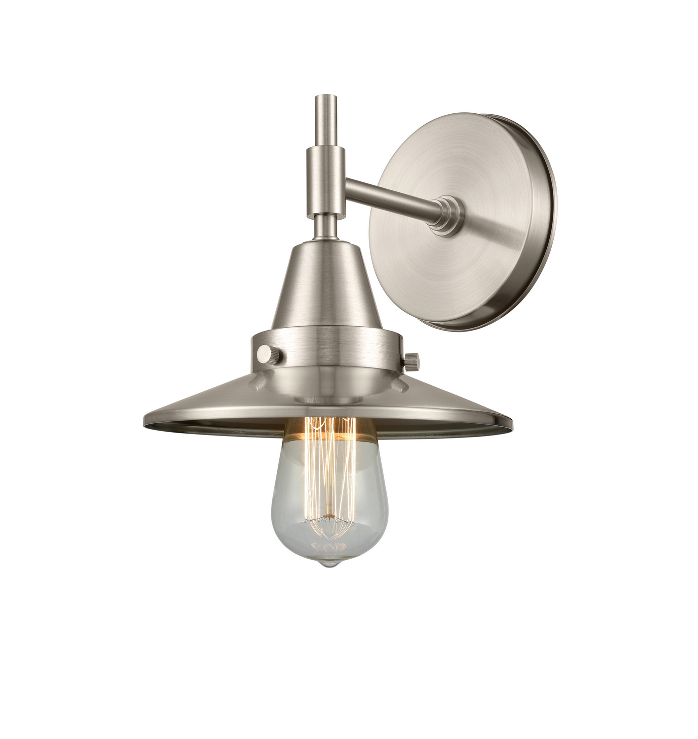One Light Wall Sconce by Innovations - Caden Collection, Satin Nickel Finish - 447-1W-SN-M2-SN