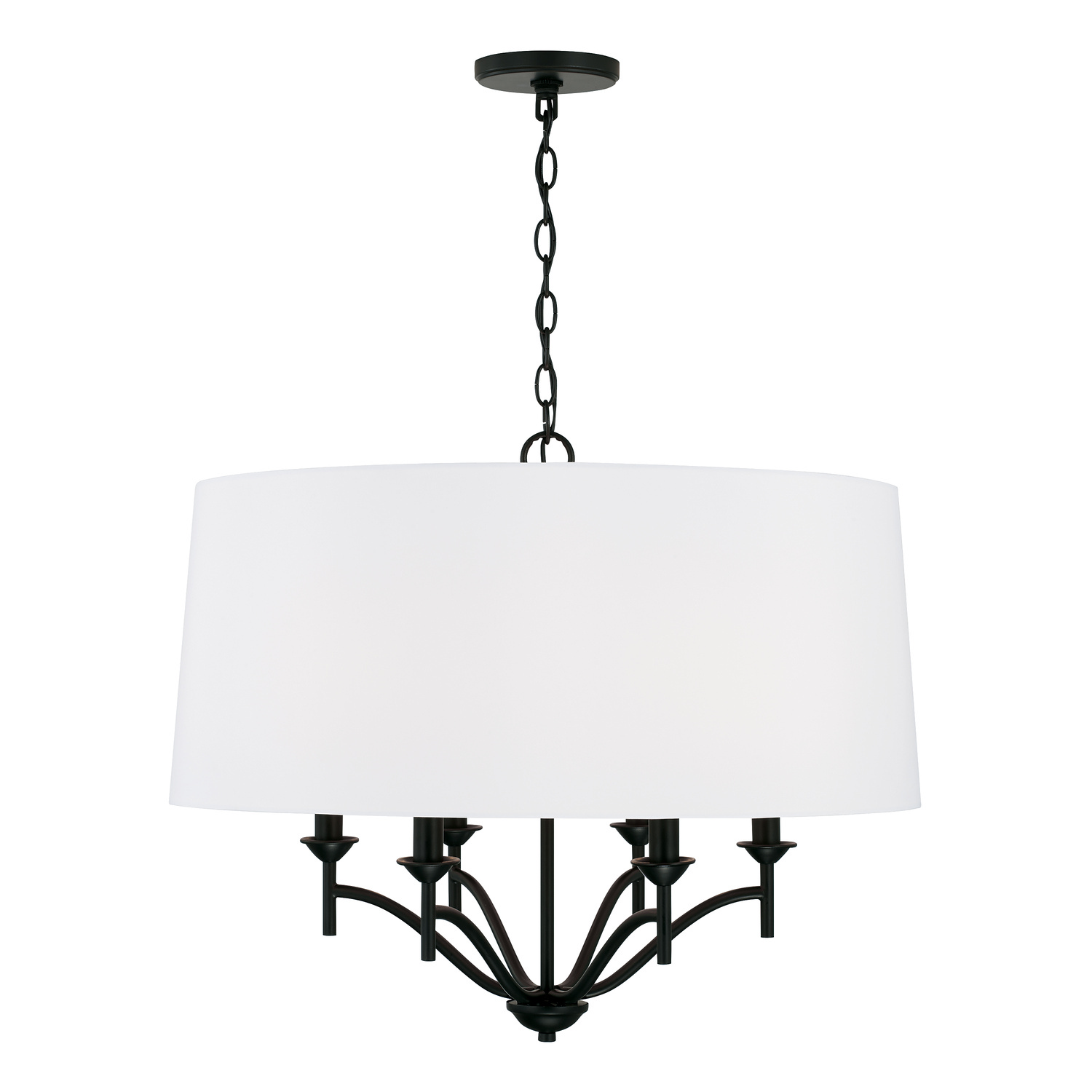 Capital Lighting Peyton Six Light Pendant in Matte Black - 342061MB