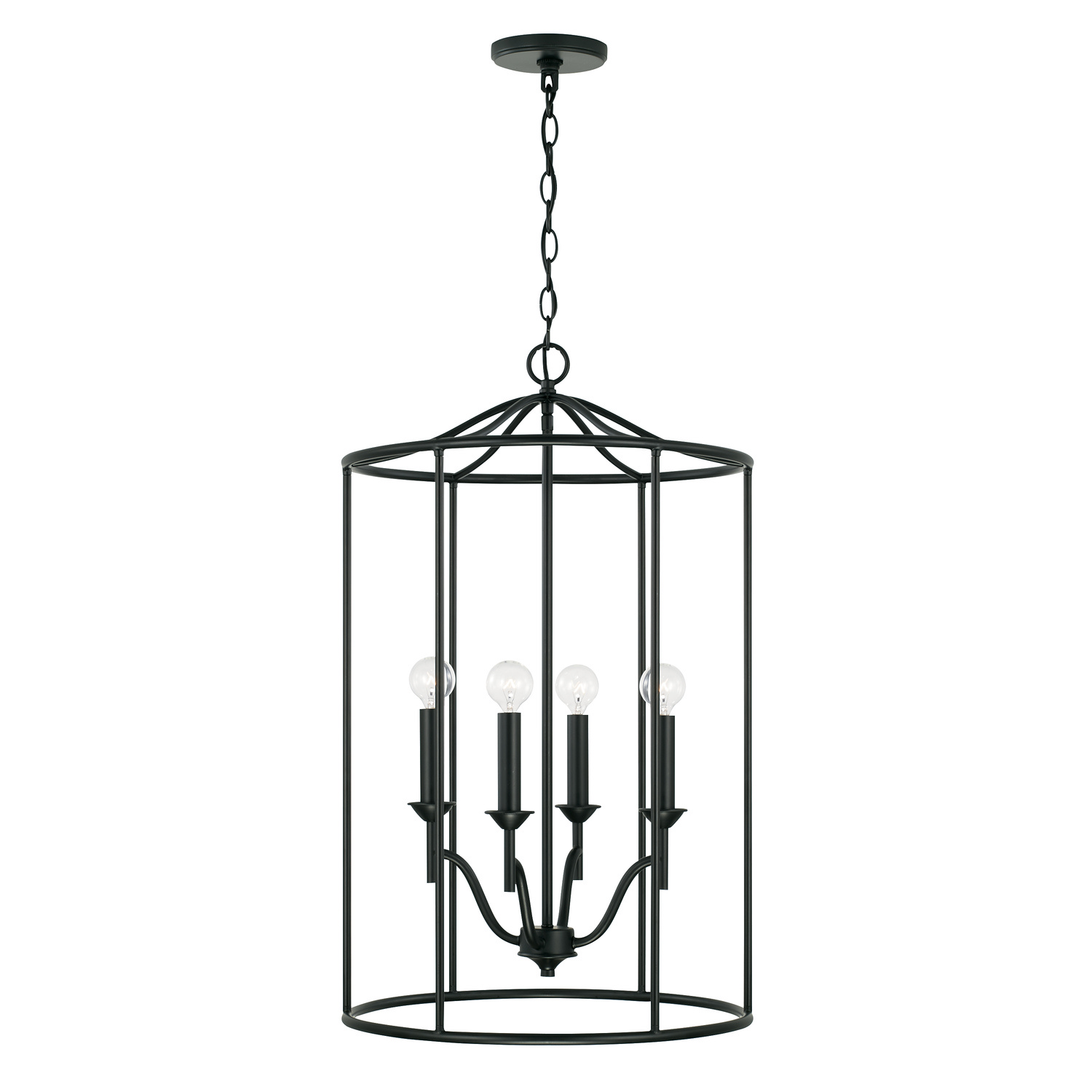 Capital Lighting Peyton Four Light Foyer Pendant in Matte Black - 542041MB
