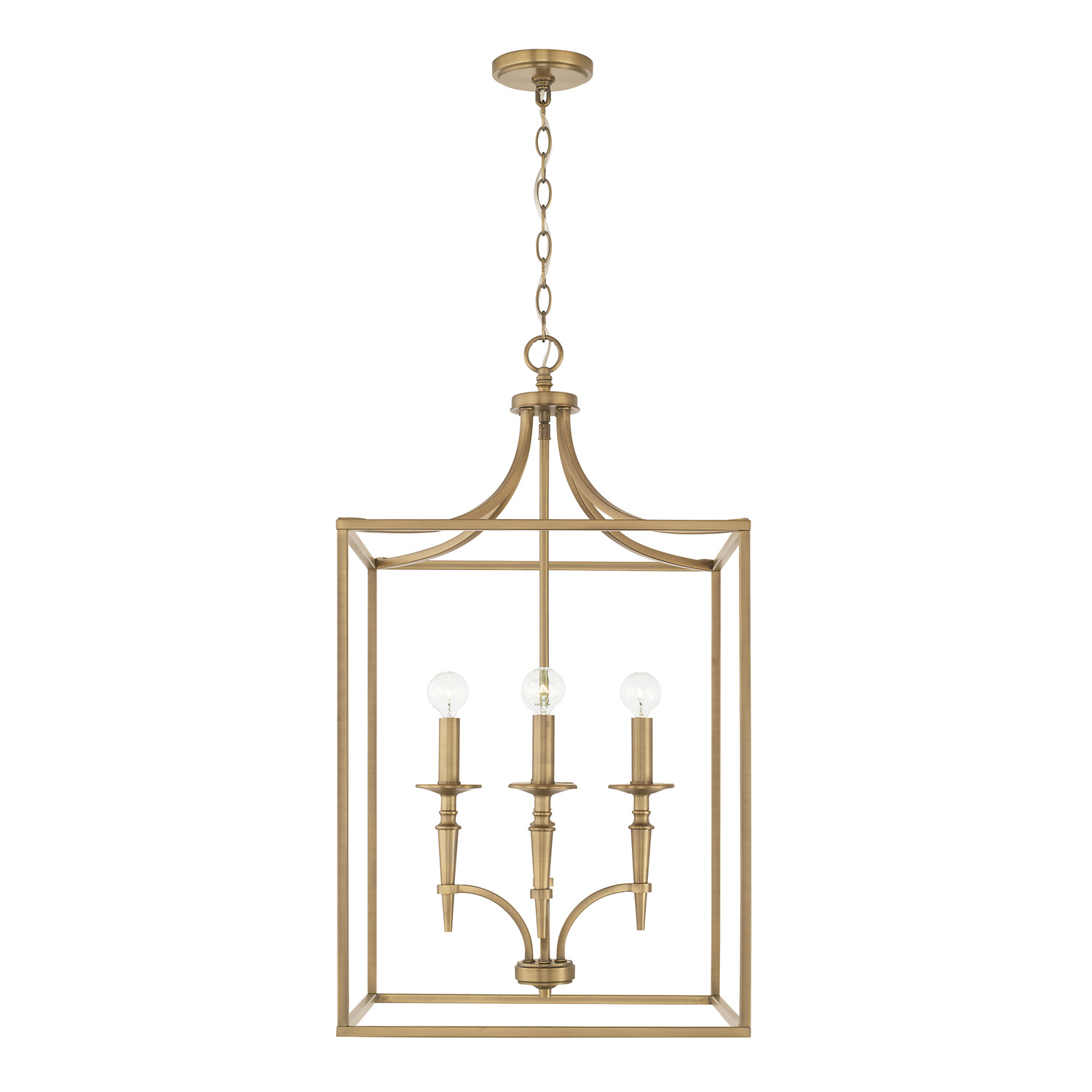 Capital Lighting Abbie Four Light Foyer Pendant in Aged Brass - 542641AD