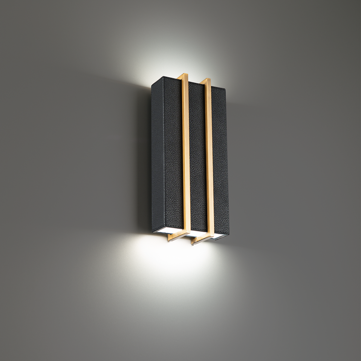 LED Wall Sconce by Modern Forms - Poet Collection, Black & Aged Brass Finish - WS-36112-BK/AB