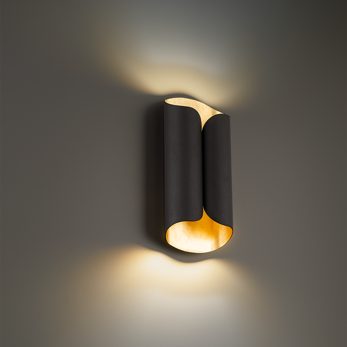 LED Wall Sconce by Modern Forms - Opus Collection, Bronze & Gold Leaf Finish - WS-42114-BZ/GL