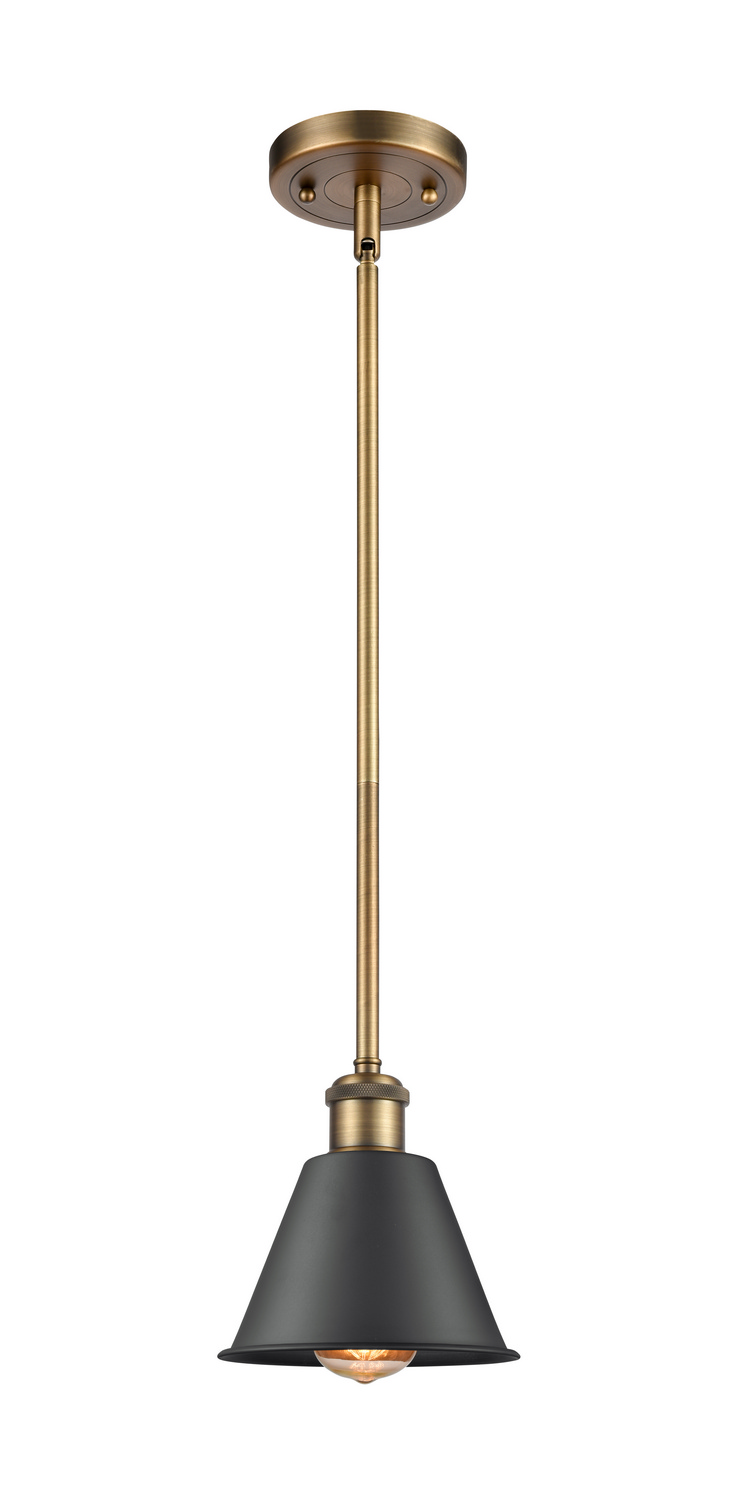 One Light Mini Pendant by Innovations - Ballston Collection, Brushed Brass Finish - 516-1S-BB-M8