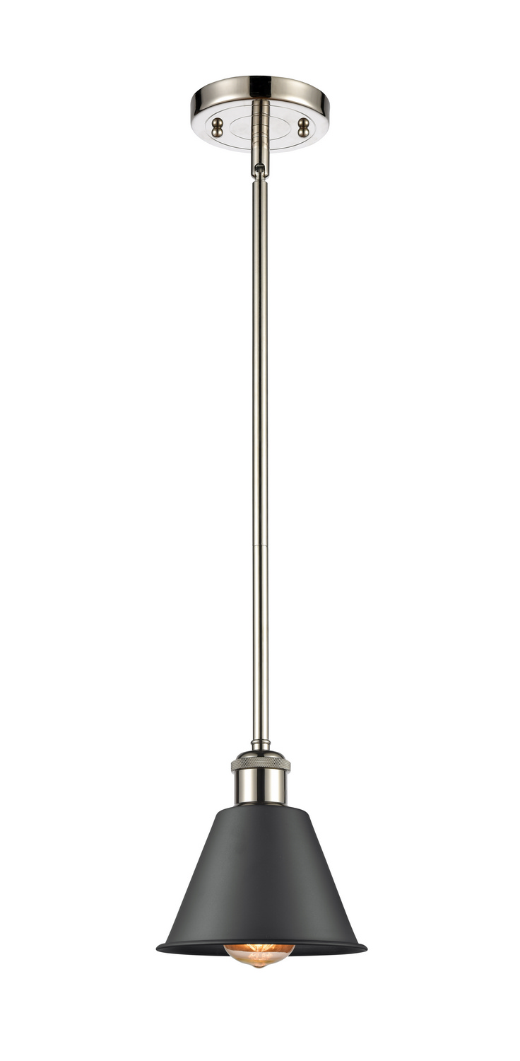 LED Mini Pendant by Innovations - Ballston Collection, Polished Nickel Finish - 516-1S-PN-M8-LED