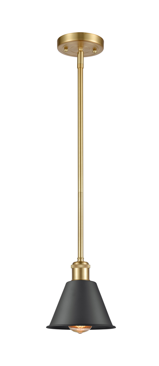 One Light Mini Pendant by Innovations - Ballston Collection, Satin Gold Finish - 516-1S-SG-M8