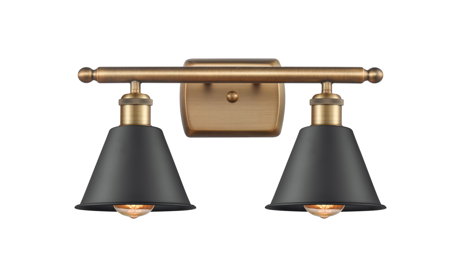 LED Bath Vanity by Innovations - Ballston Collection, Brushed Brass Finish - 516-2W-BB-M8-LED