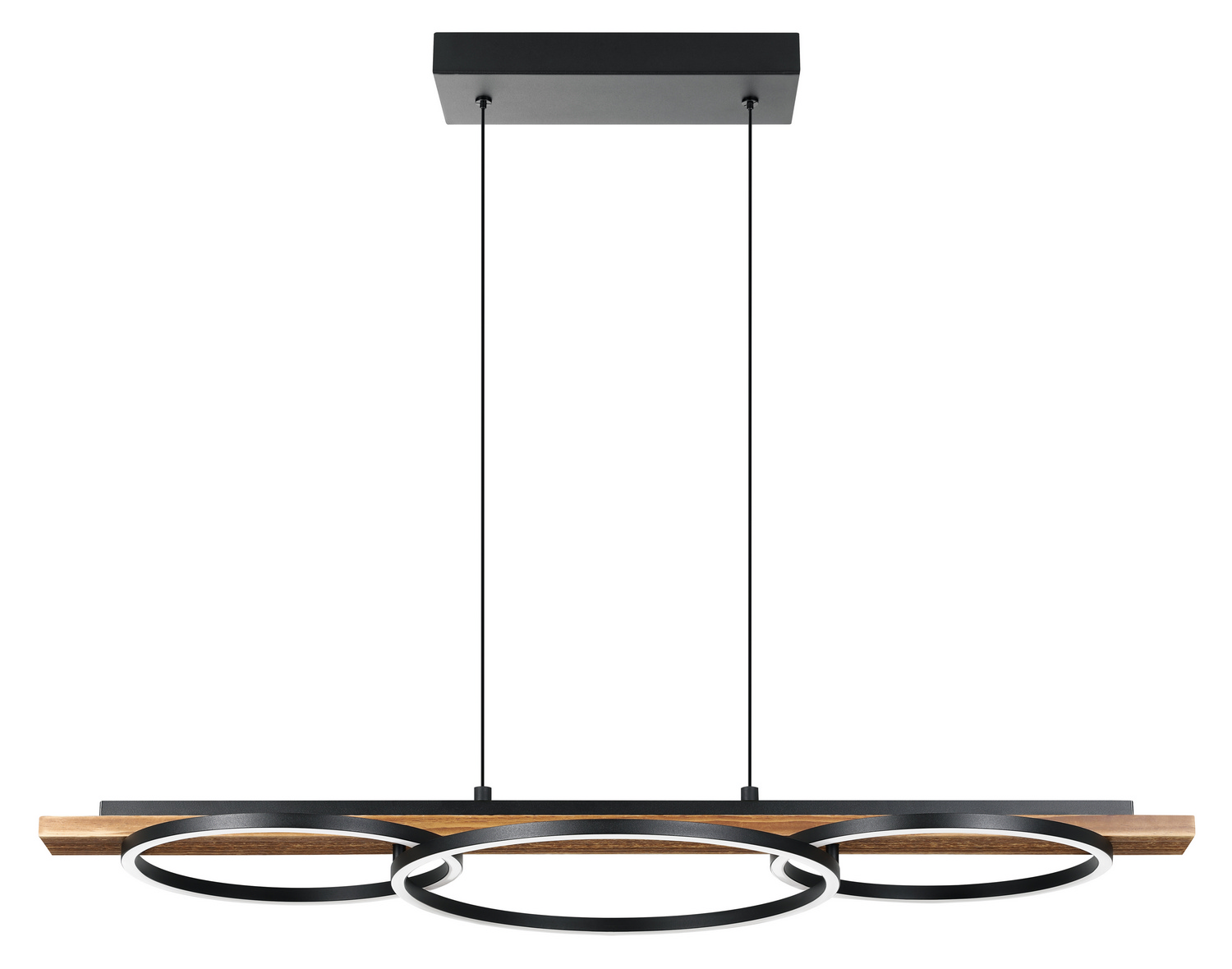 Eglo 204922A Boyal LED 39.75 inch Brushed Pine Wood Linear Pendant Ceiling Light