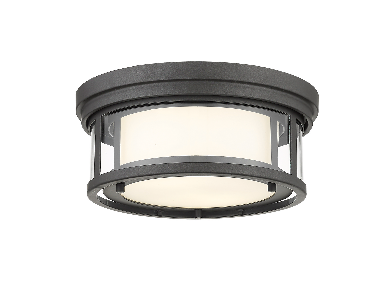 Two Light Flush Mount by Z-Lite - Willow Collection, Bronze Finish - 426F12-BRZ