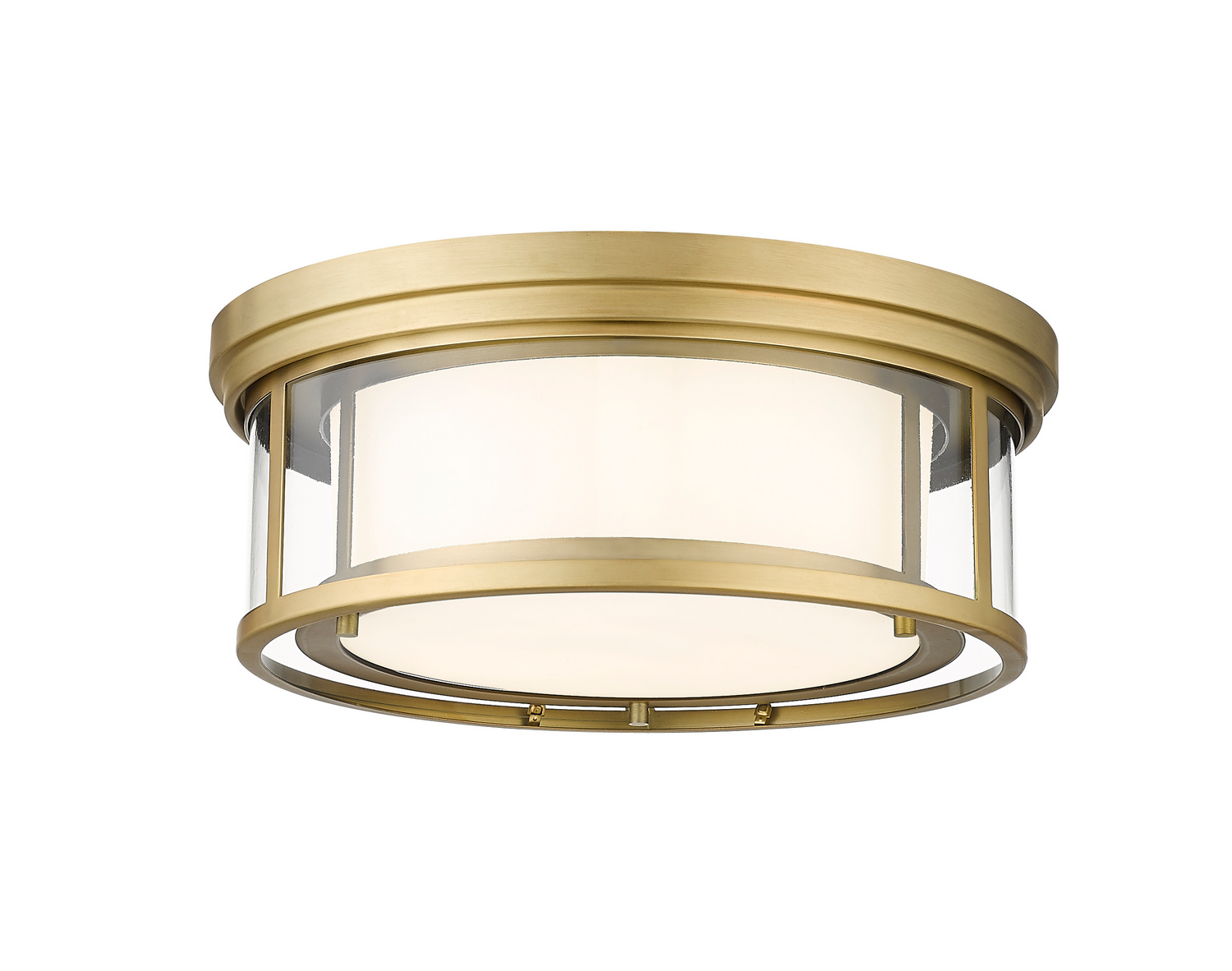 Three Light Flush Mount by Z-Lite - Willow Collection, Olde Brass Finish - 426F16-OBR