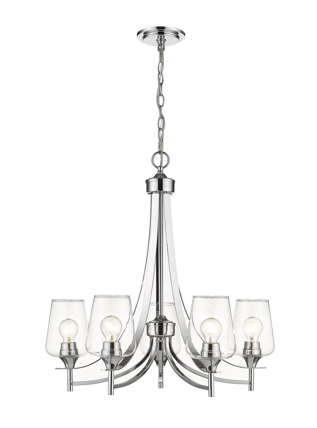 Five Light Chandelier by Z-Lite - Joliet Collection, Chrome Finish - 473-5CH