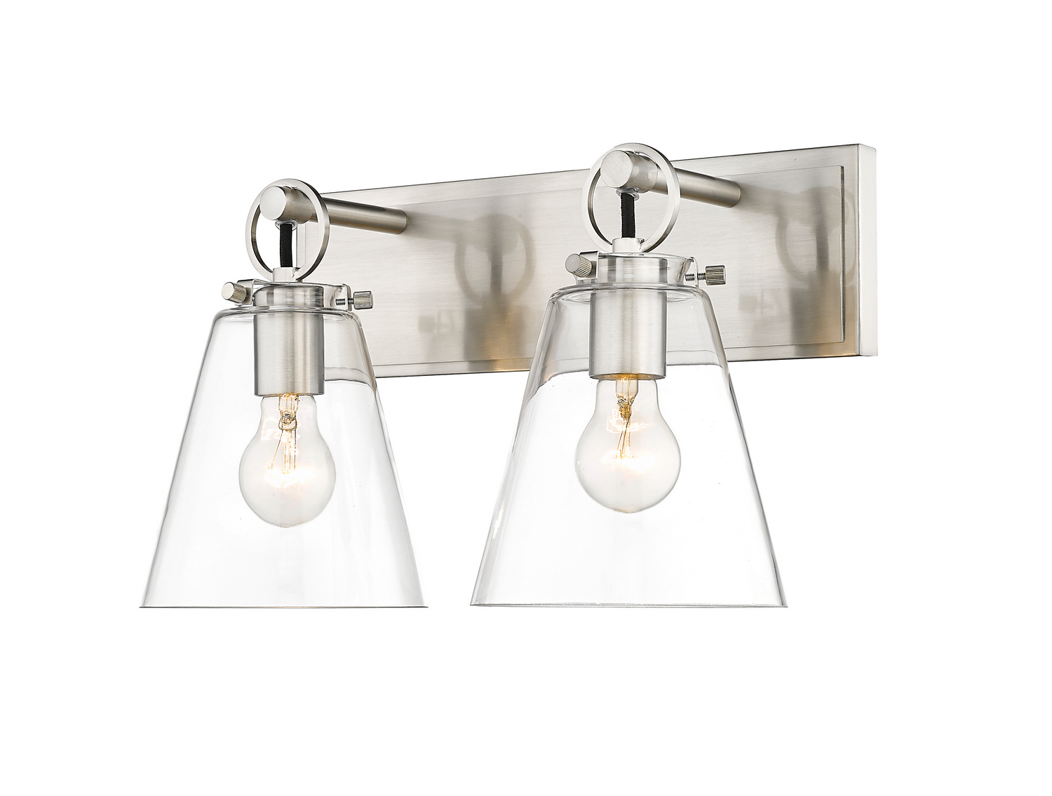 Two Light Vanity by Z-Lite - Harper Collection, Brushed Nickel Finish - 483-2V-BN