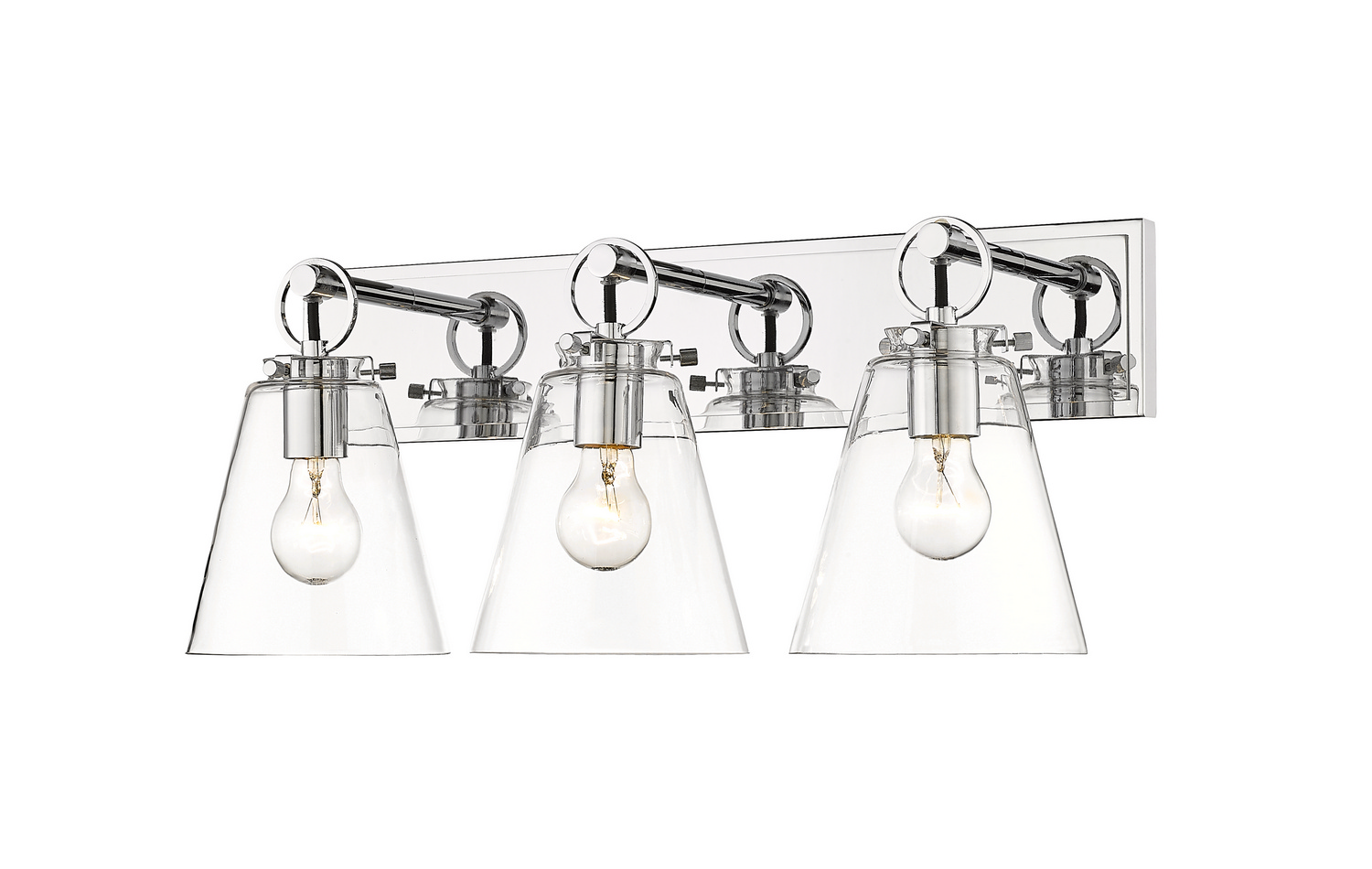 Three Light Vanity by Z-Lite - Harper Collection, Chrome Finish - 483-3V-CH