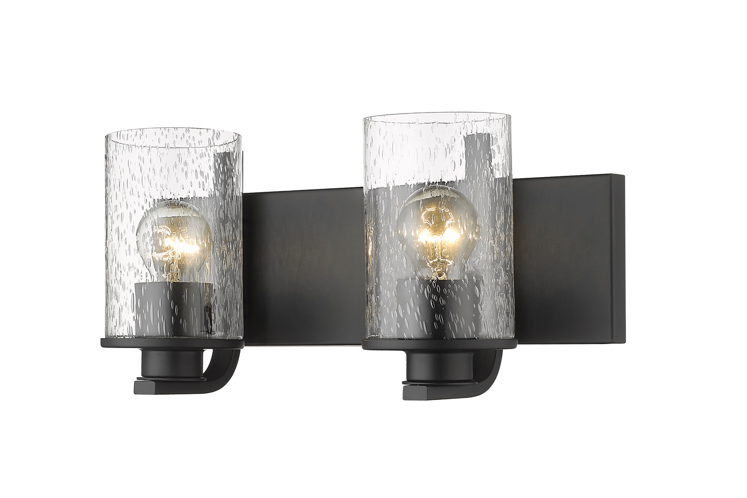 Two Light Vanity by Z-Lite - Beckett Collection, Matte Black Finish - 492-2V-MB