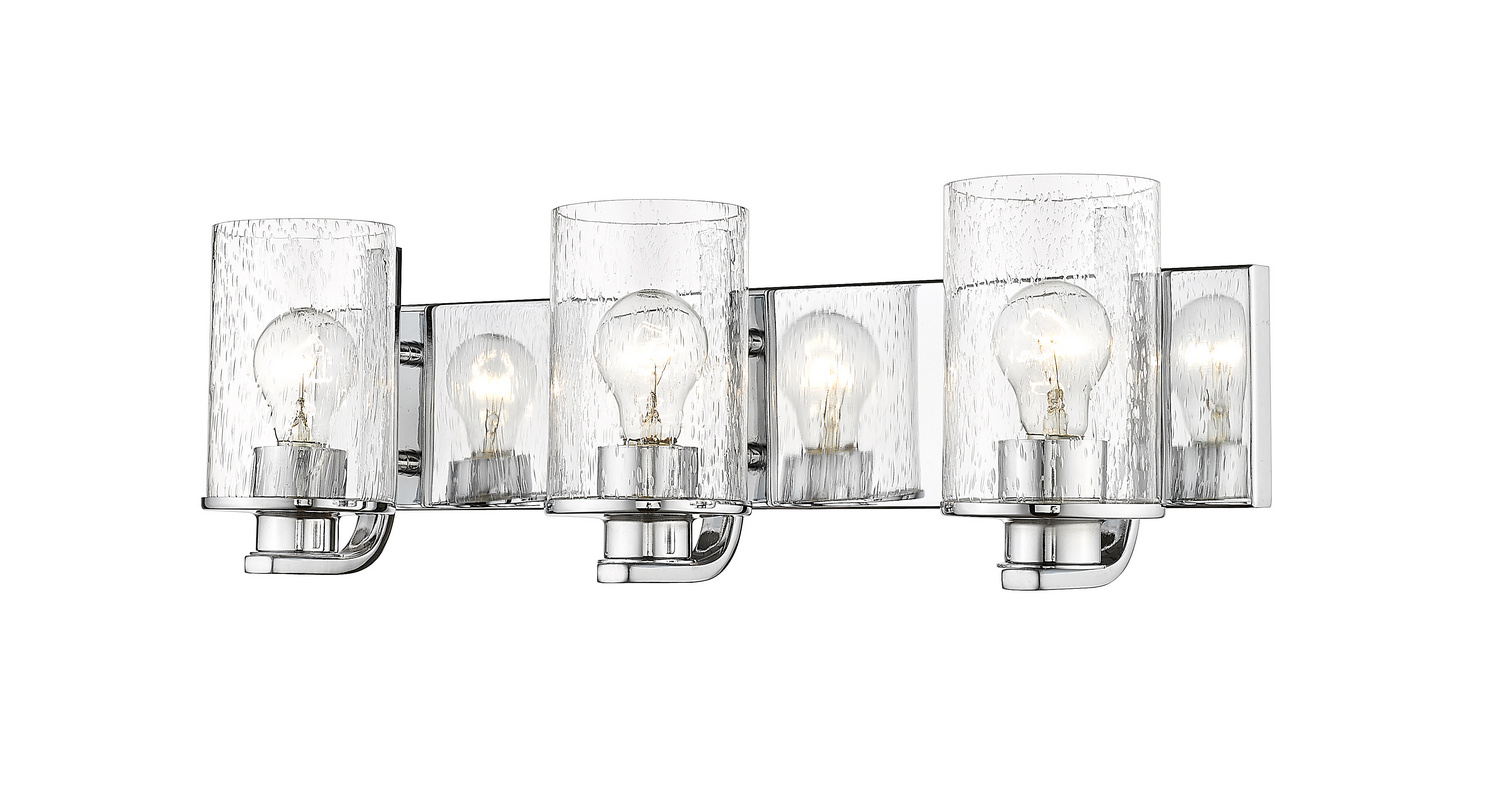 Three Light Vanity by Z-Lite - Beckett Collection, Chrome Finish - 492-3V-CH