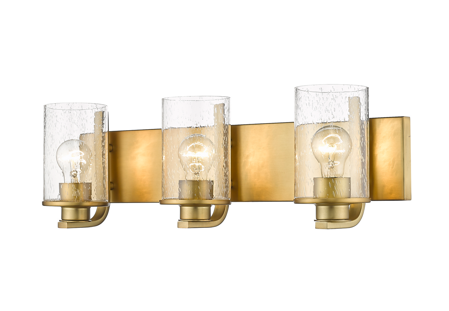Three Light Vanity by Z-Lite - Beckett Collection, Olde Brass Finish - 492-3V-OBR