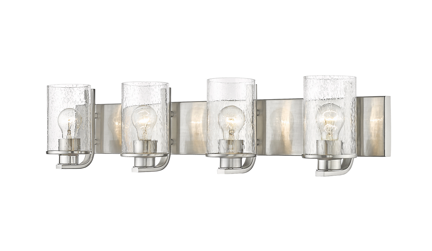 Four Light Vanity by Z-Lite - Beckett Collection, Brushed Nickel Finish - 492-4V-BN