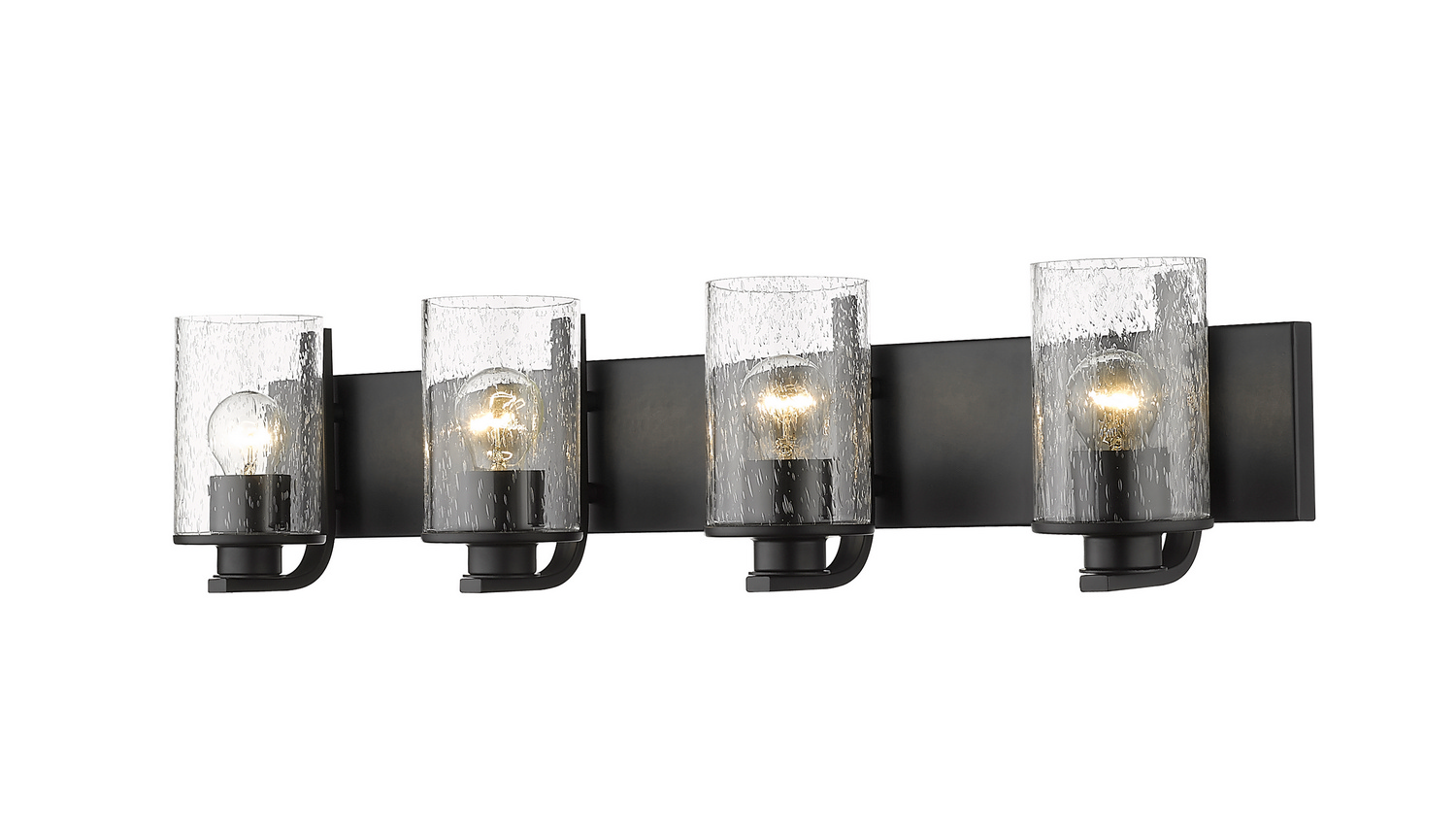 Four Light Vanity by Z-Lite - Beckett Collection, Matte Black Finish - 492-4V-MB