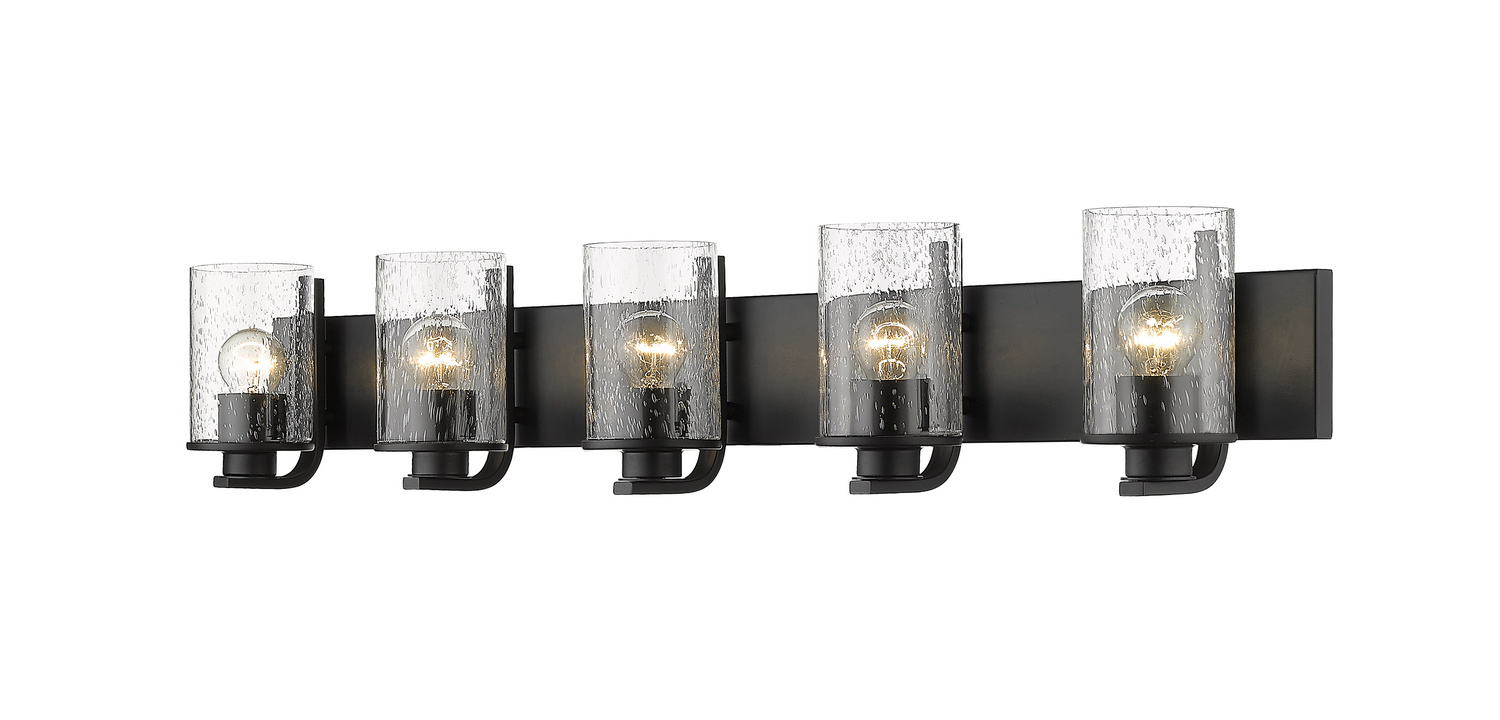 Five Light Vanity by Z-Lite - Beckett Collection, Matte Black Finish - 492-5V-MB