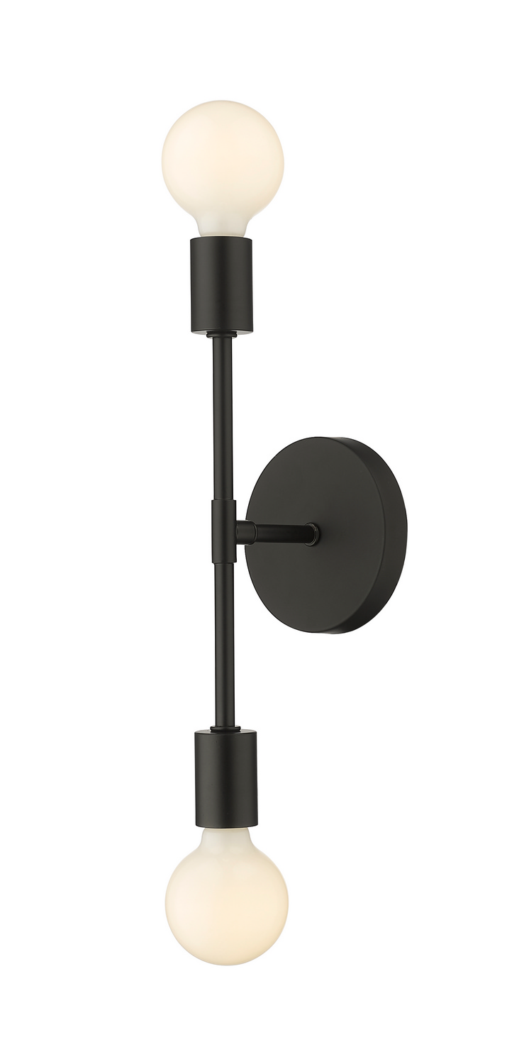 Two Light Wall Sconce by Z-Lite - Modernist Collection, Matte Black Finish - 731-2S-MB