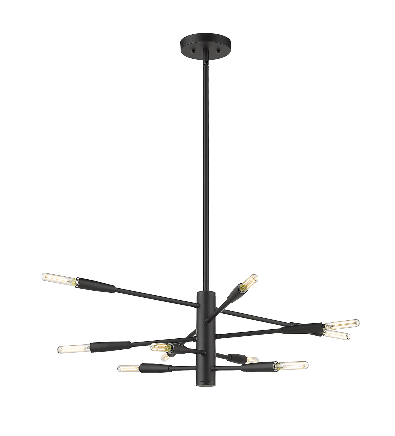 Ten Light Chandelier by Z-Lite - Ascension Collection, Matte Black Finish - 737-10MB