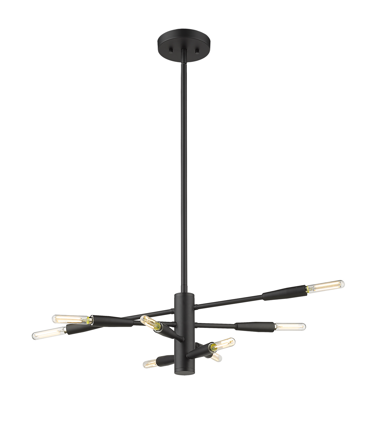 Eight Light Chandelier by Z-Lite - Ascension Collection, Matte Black Finish - 737-8MB
