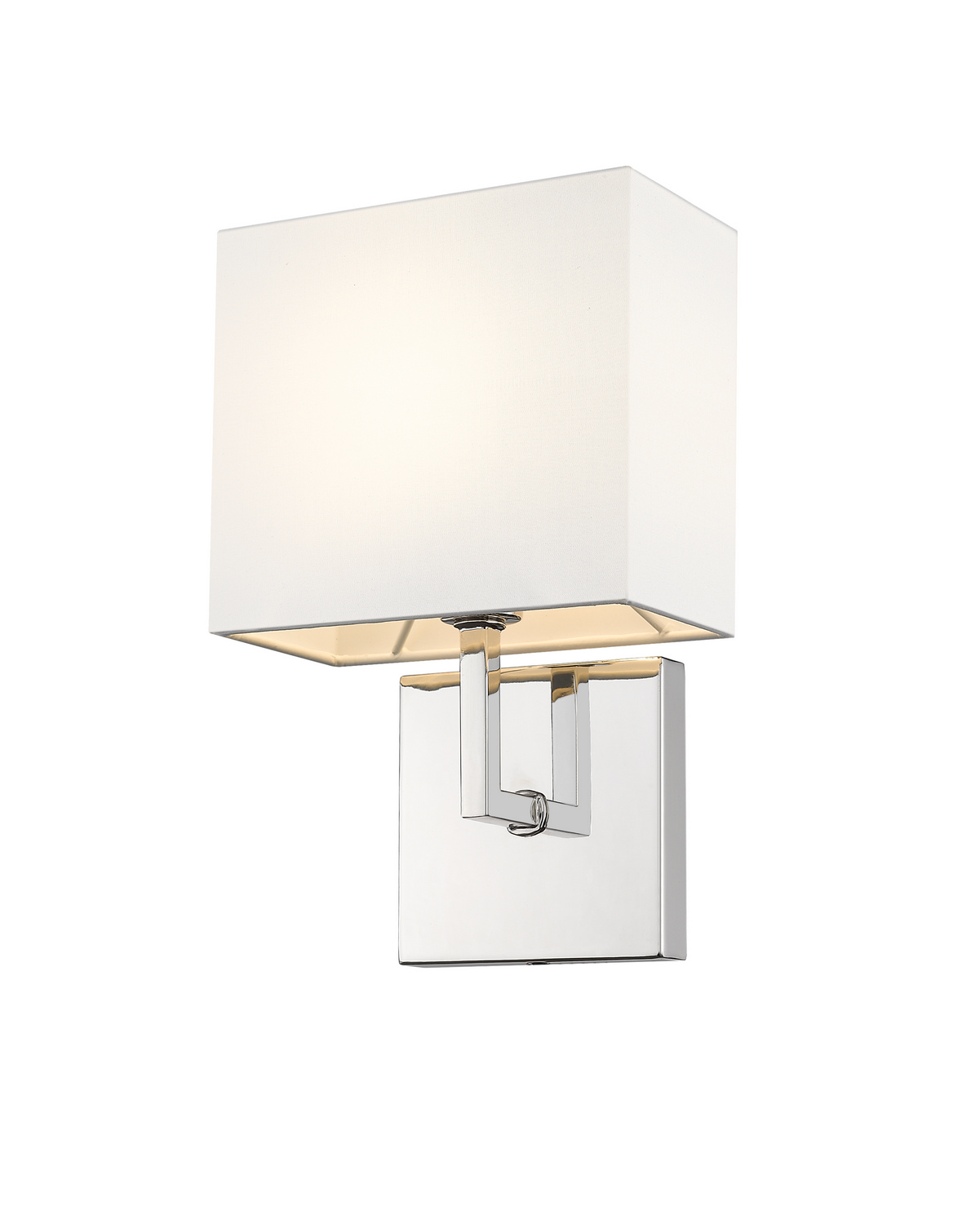 One Light Wall Sconce by Z-Lite - Saxon Collection, Polished Nickel Finish - 815-1S-PN