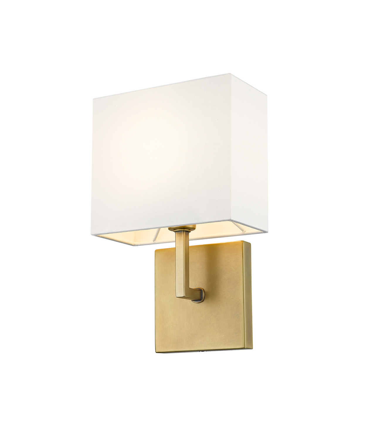 One Light Wall Sconce by Z-Lite - Saxon Collection, Rubbed Brass Finish - 815-1S-RB