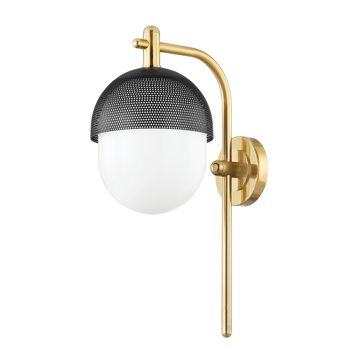 Hudson Valley Nyack One Light Wall Sconce in Aged Brass/Black - 6100-AGB/BK