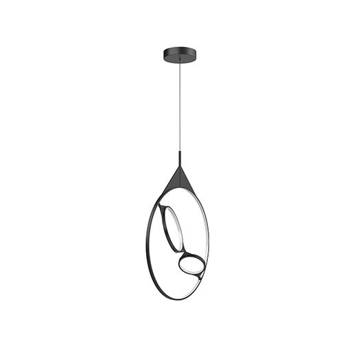 LED Pendant by Kuzco Lighting - Serif Collection, Black Finish - PD84324-BK