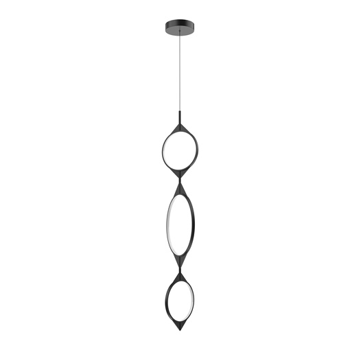 LED Pendant by Kuzco Lighting - Serif Collection, Black Finish - PD84353-BK