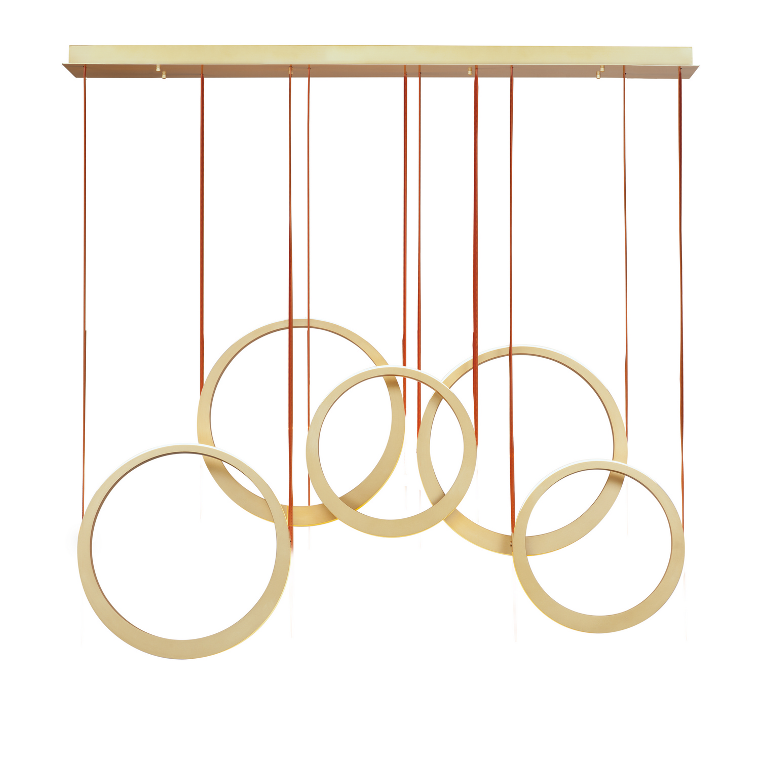 Natural Aged Brass LED Pendant from the Tether Collection
