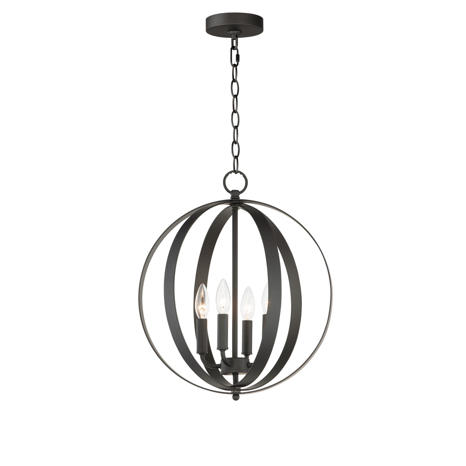 Maxim Provident Four Light Chandelier in Black - 10031BK