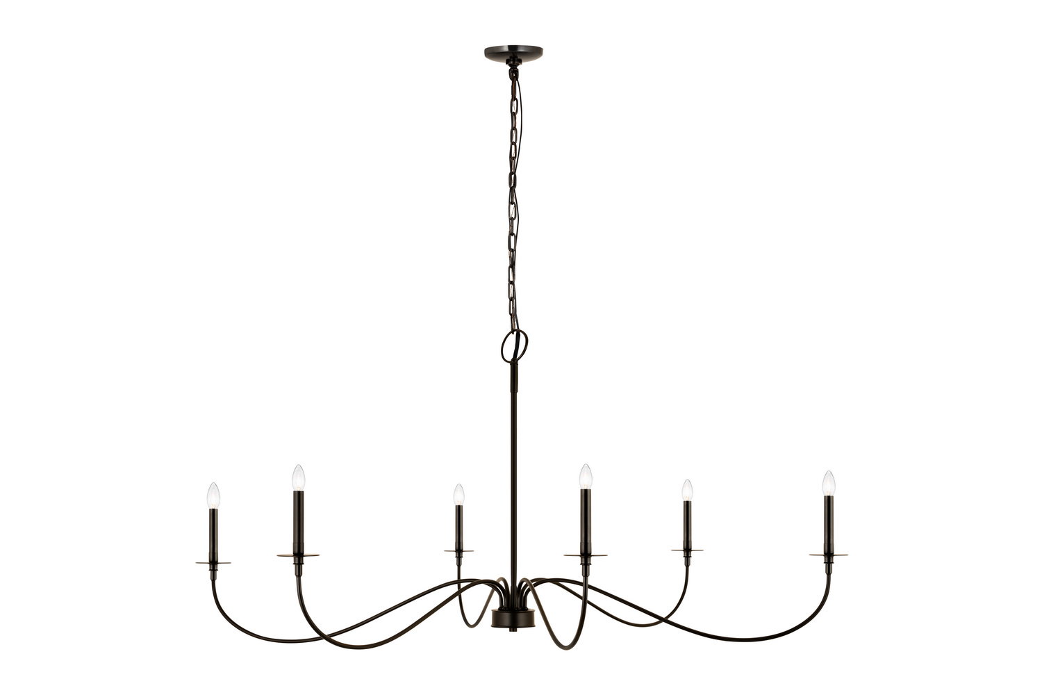 Six Light Chandelier by Z-Lite - Arrington Collection, Matte Black Finish - 2301-63MB