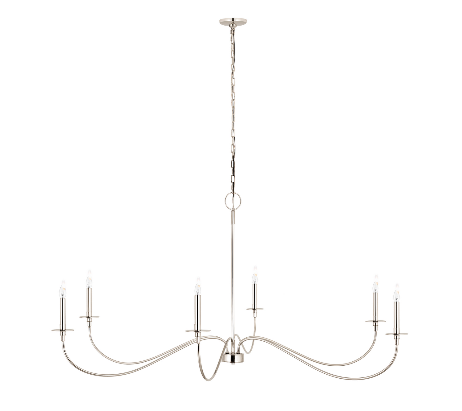 Six Light Chandelier by Z-Lite - Arrington Collection, Polished Nickel Finish - 2301-63PN