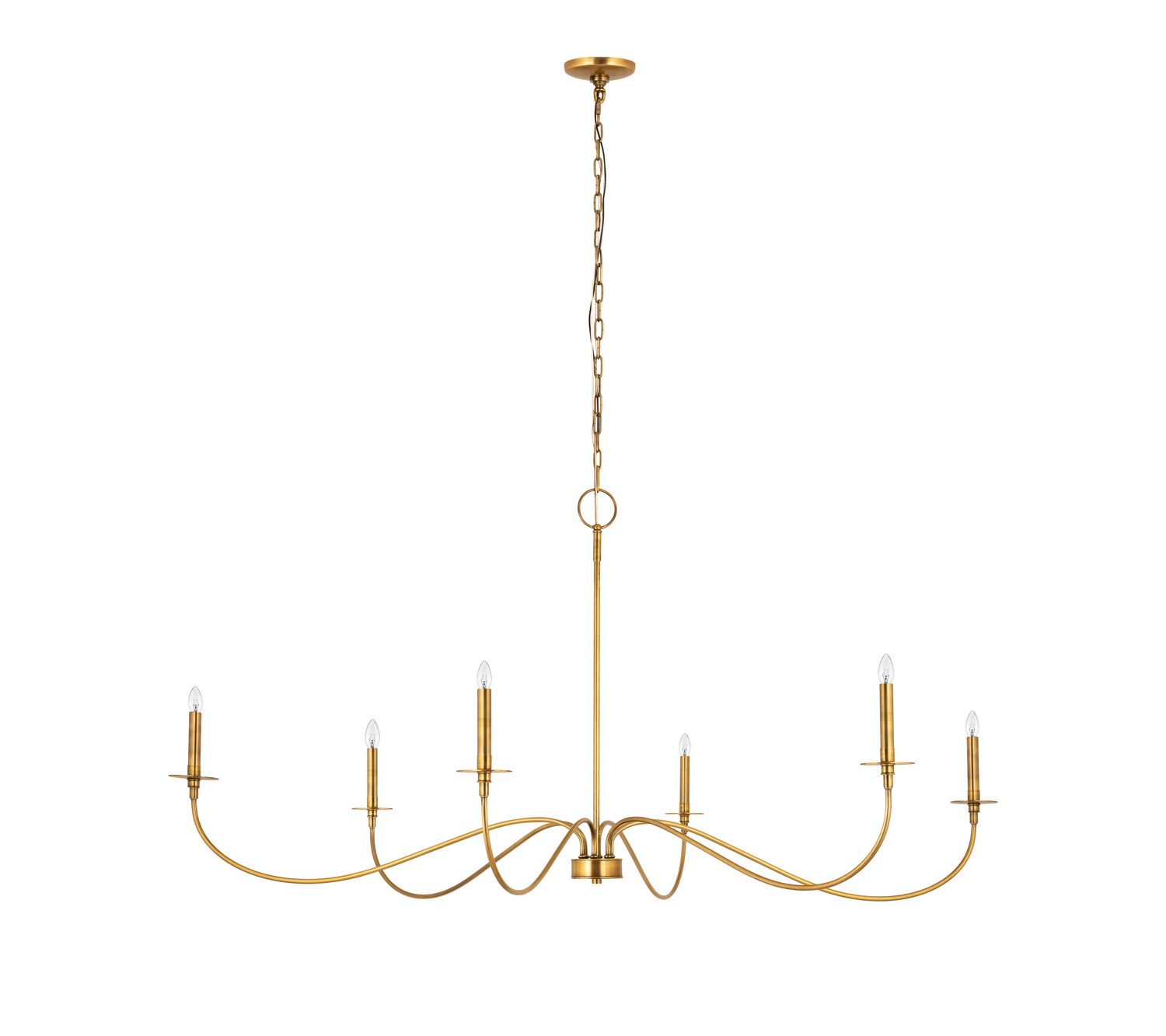 Six Light Chandelier by Z-Lite - Arrington Collection, Rubbed Brass Finish - 2301-63RB
