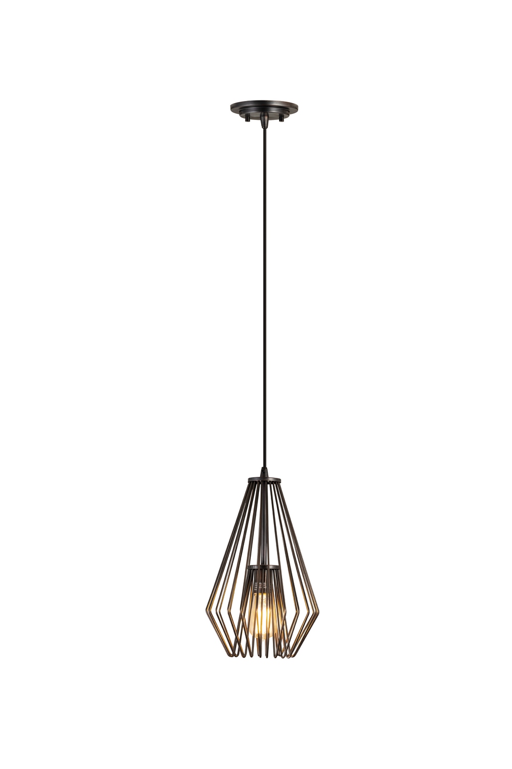 One Light Pendant by Z-Lite - Quintus Collection, Plated Bronze Finish - 442MP-BP