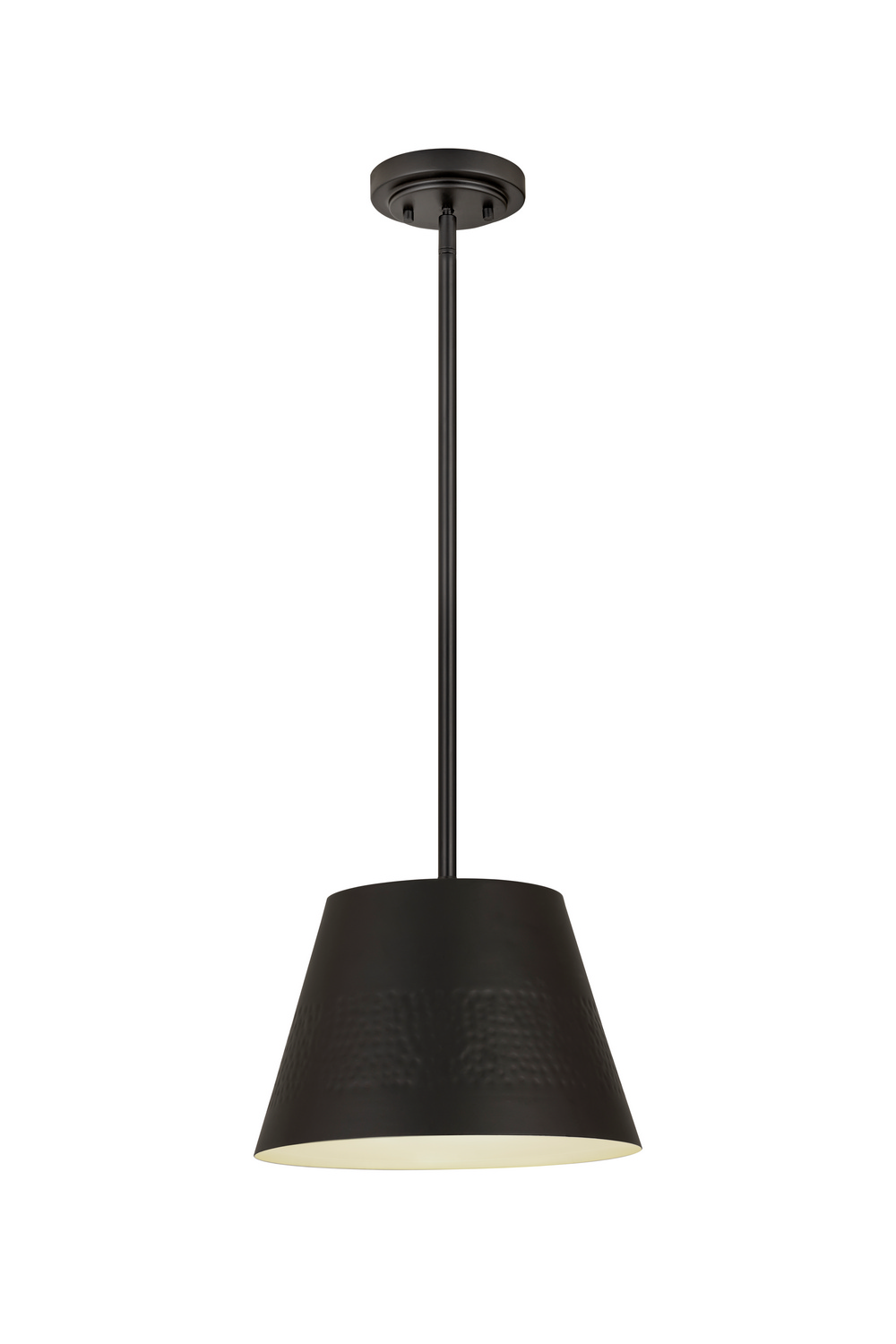 One Light Pendant by Z-Lite - Maddox Collection, Matte Black Finish - 6013-12MB