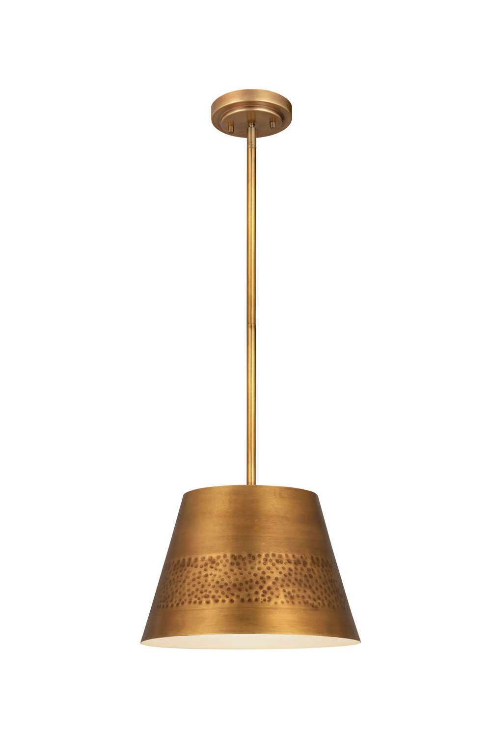 One Light Pendant by Z-Lite - Maddox Collection, Rubbed Brass Finish - 6013-12RB