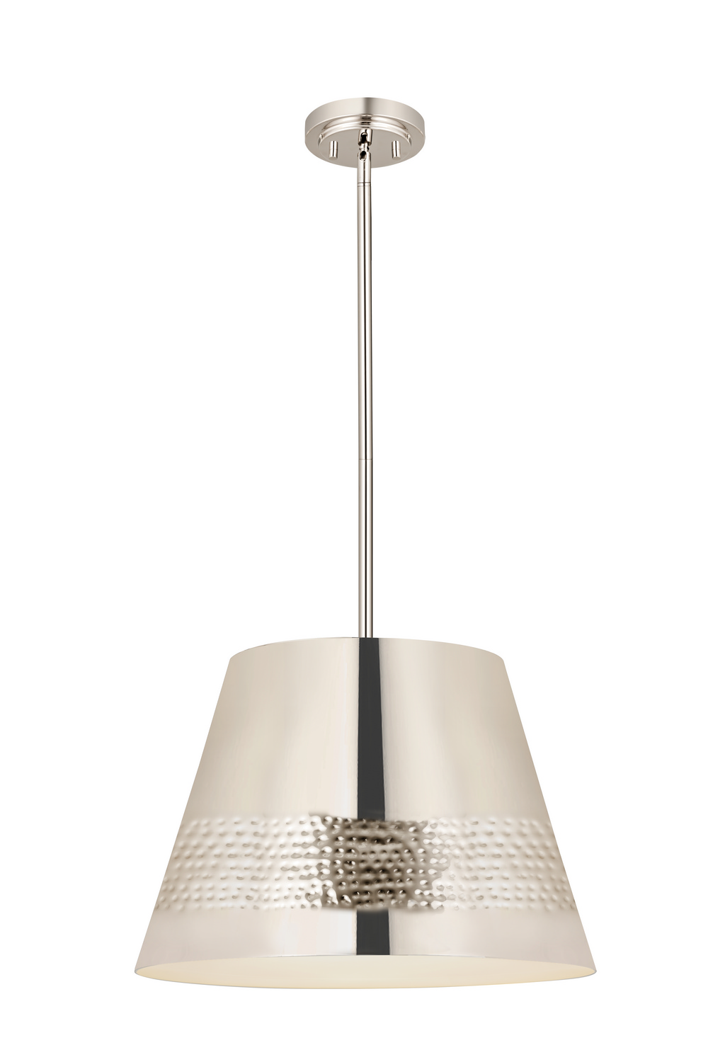 One Light Chandelier by Z-Lite - Maddox Collection, Polished Nickel Finish - 6013-18PN
