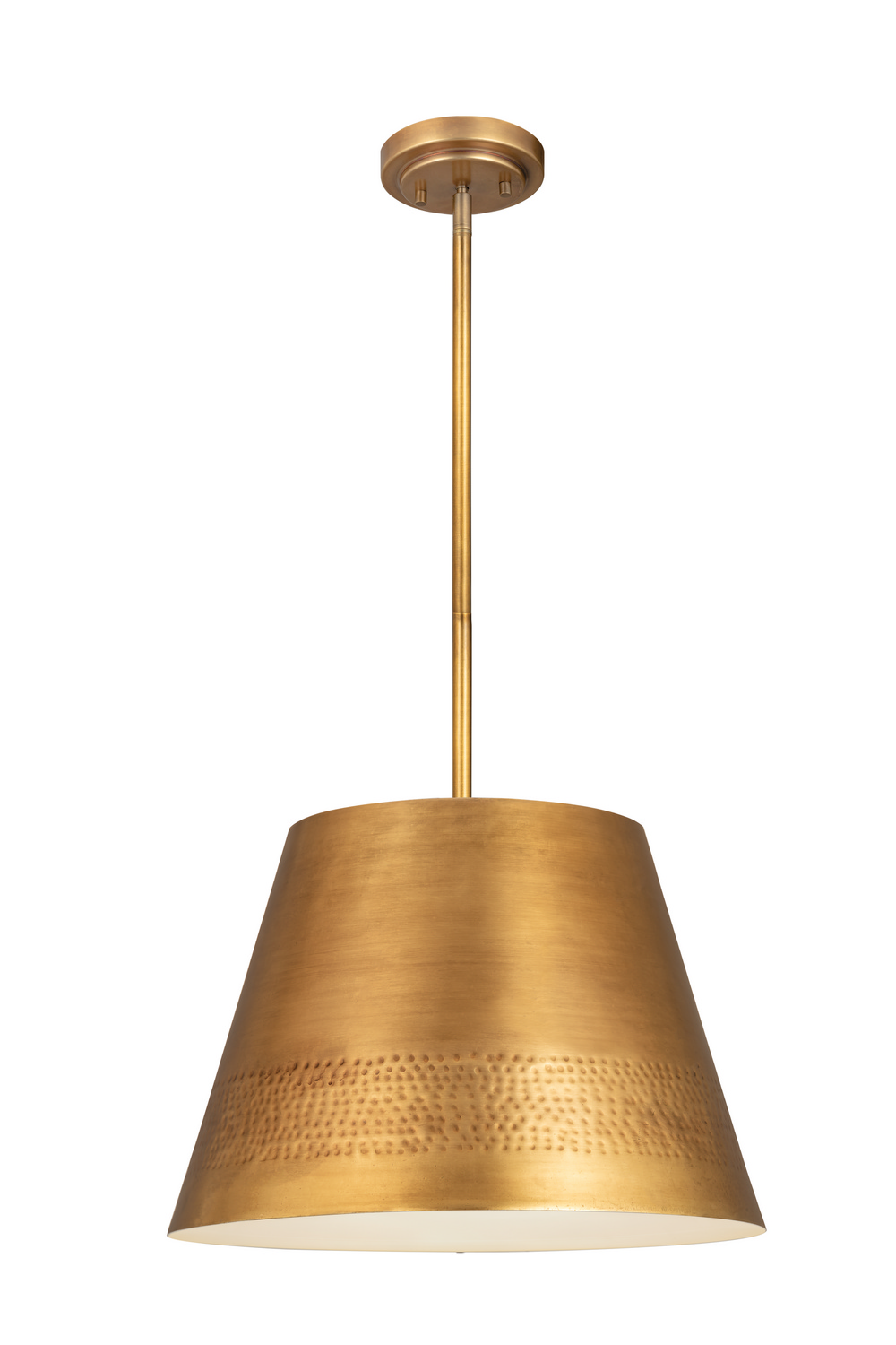 One Light Chandelier by Z-Lite - Maddox Collection, Rubbed Brass Finish - 6013-18RB
