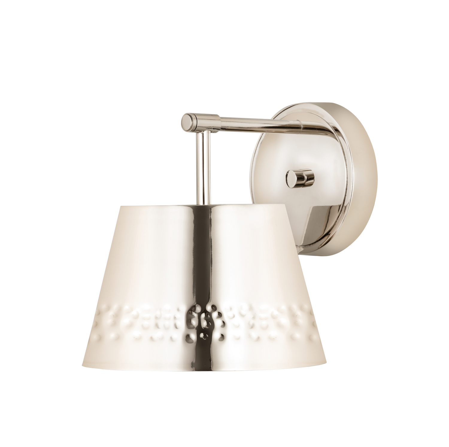 One Light Wall Sconce by Z-Lite - Maddox Collection, Polished Nickel Finish - 6013-1S-PN