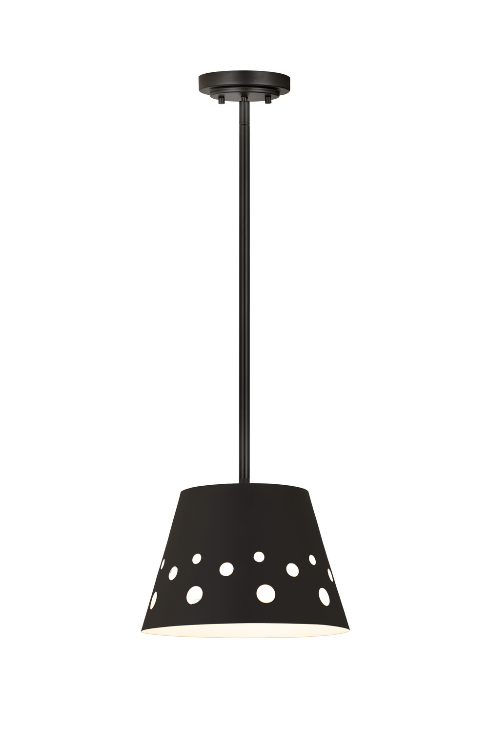 One Light Pendant by Z-Lite - Katie Collection, Matte Black Finish - 6014-12MB